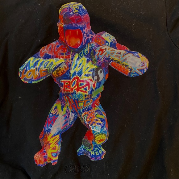JUUN.J Black Printed Gorilla Sweatshirt 2019 - Picture 2 of 4